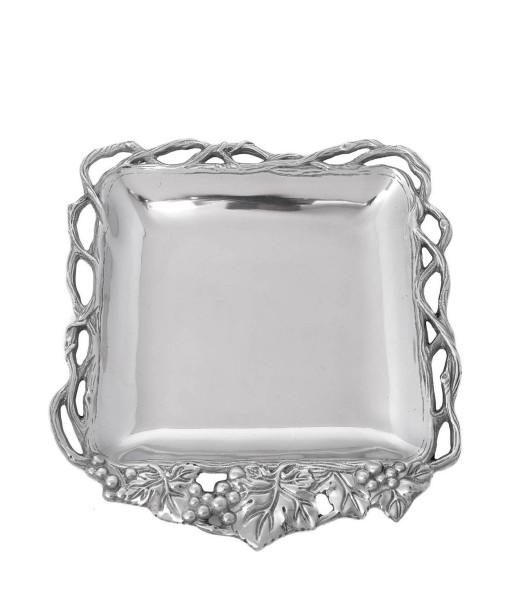 Designs Aluminum Grape Open Vine Square Tray