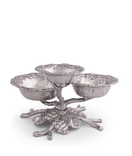 Designs Aluminum Grape Tiered 3-Bowls