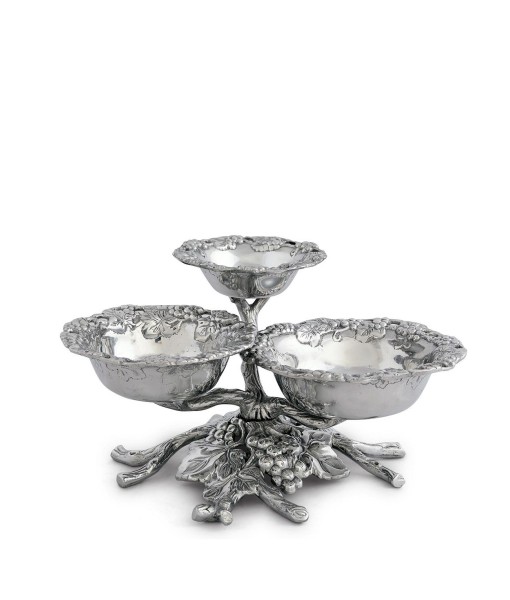 Designs Aluminum Grape Tiered 3-Bowls