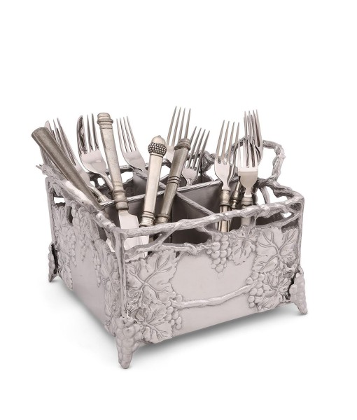 Designs Aluminum Grapevine Flatware Silverware Caddy