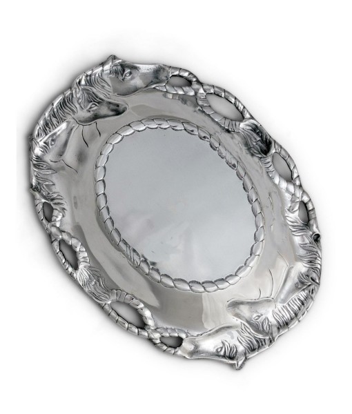 Designs Aluminum Horse Oval Tray