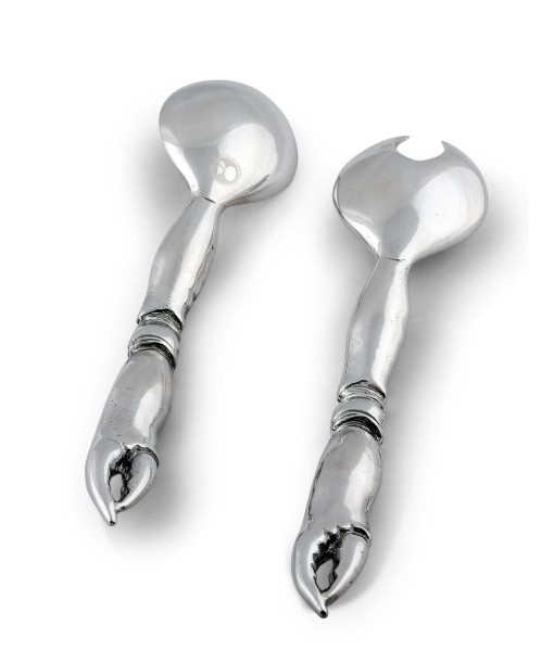 Pewter Crab Claw Salad Serving Set 10