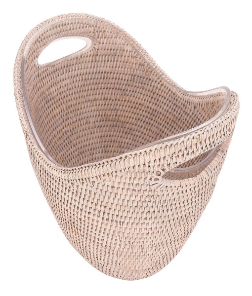 Rattan Champagne Bucket with Acrylic Insert