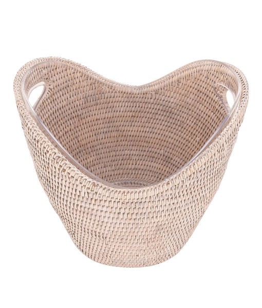 Rattan Champagne Bucket with Acrylic Insert