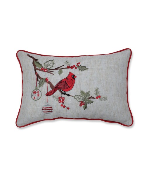 Christmas Cardinal Lumbar Pillow