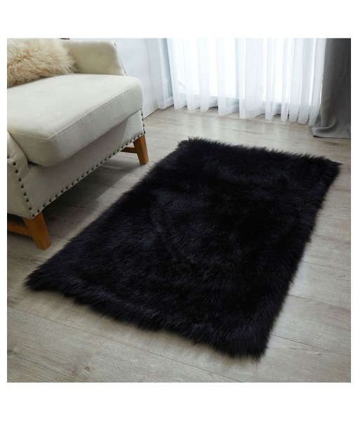 Enrica Sheepskin Faux Fur Shaggy Accent Rug  46