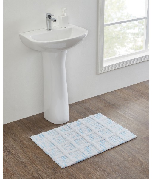 Windowpane Cotton Bath Rug  20